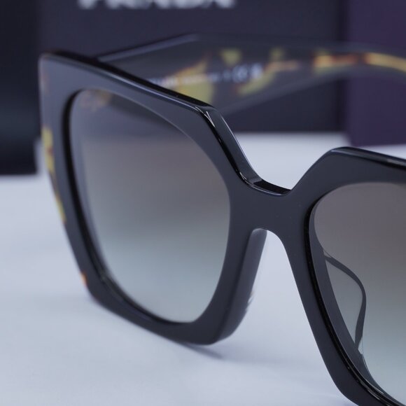 🕶️ New Prada PR15WSF 3890A7 Sunglasses - Black/Medium Havana Frame, Grey Lenses - Picture 4 of 9